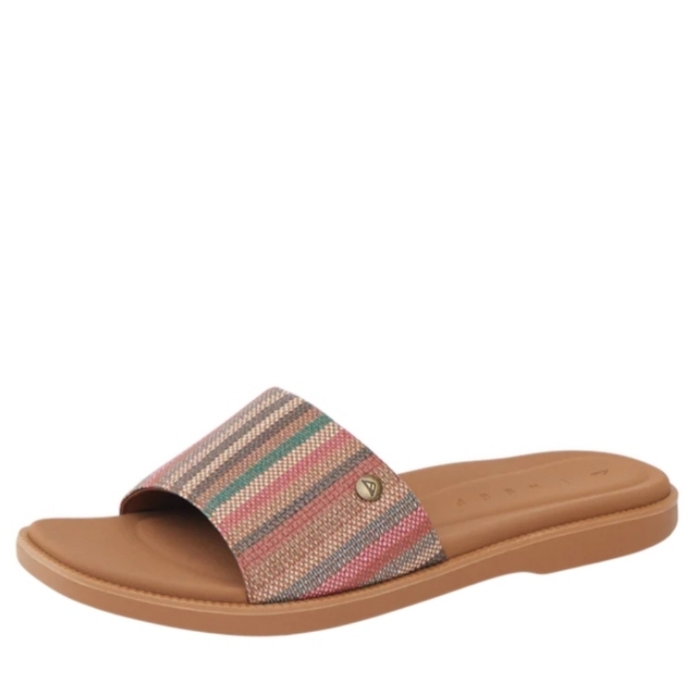 🔥NEW! Reef Stylish Multicolor Slide Sandals Sz 8 NWT